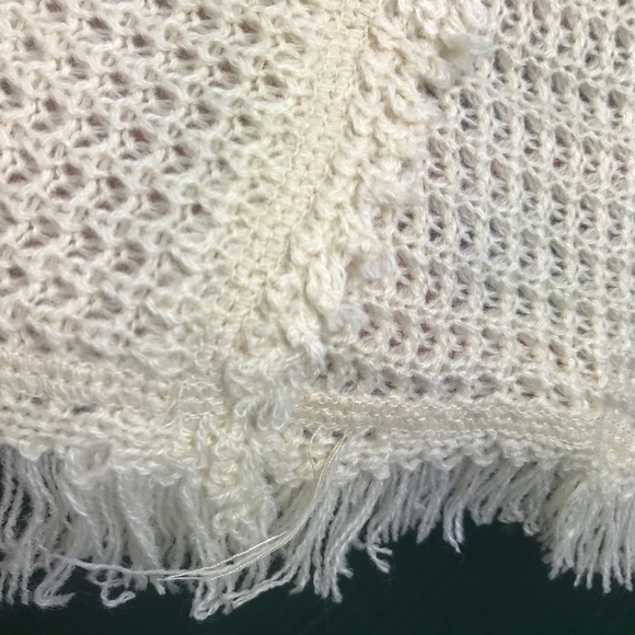 Cold Shoulder Sweater w Fringe - Picture 6 of 8